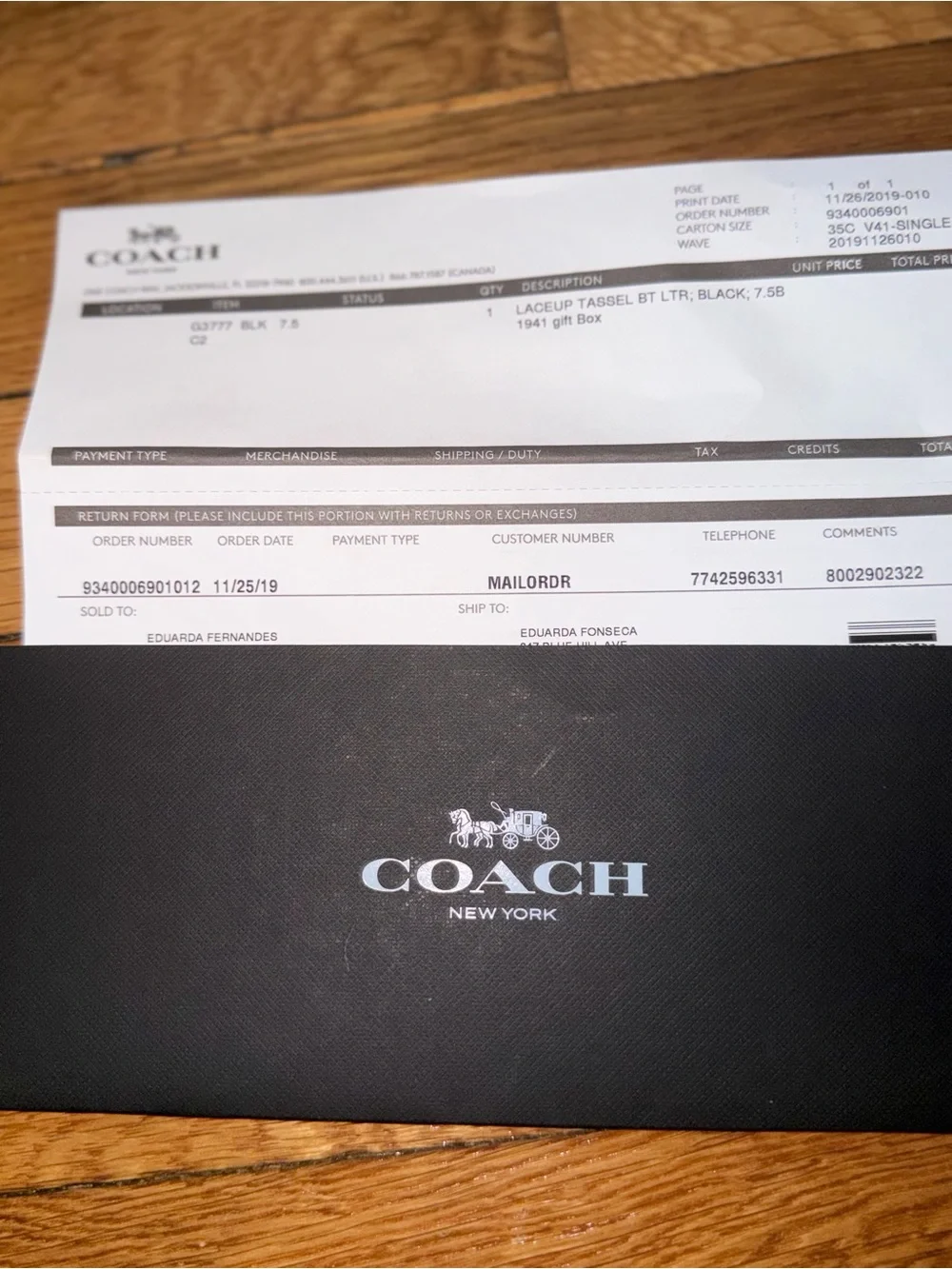 Coach stylish black